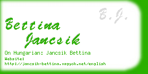 bettina jancsik business card